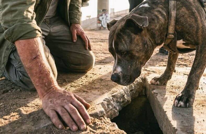 A Homeless Veteran and His Shelter Dog Heard a Cry Beneath a Collapsed Overpass Then What They Pulled Out Changed Three Lives Forever A Homeless Veteran and His Shelter Dog Heard a Cry Beneath a Collapsed Overpass